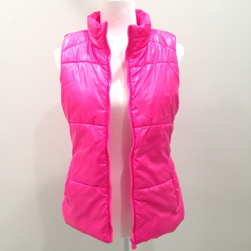 Hot Pink Kids Justice Puffy Vest